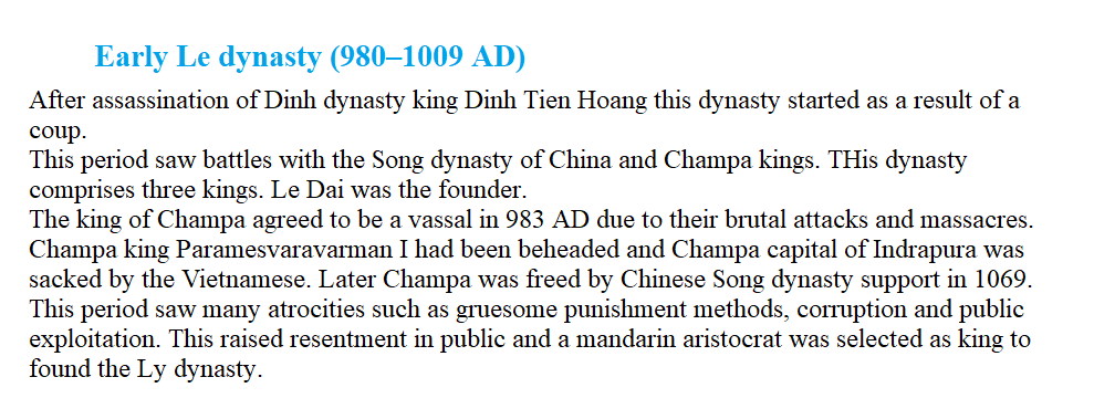 Dai Viet history from 980 - 1009 AD