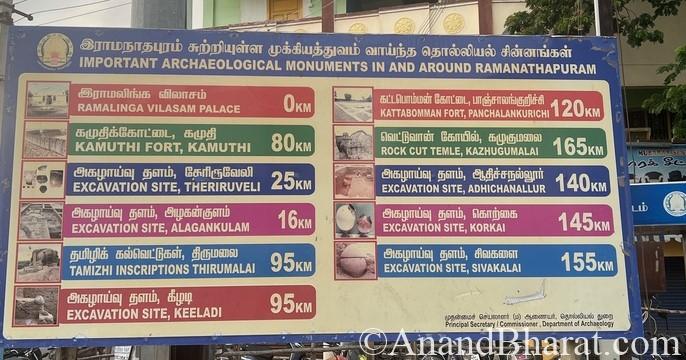 The signboard at Ramanathapuram Bus stand