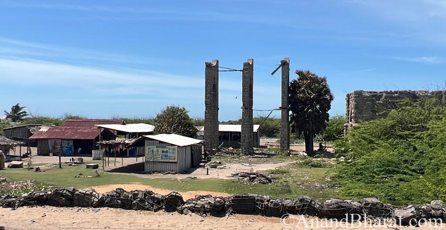 Railway station remnants after 1964 tsunami and cyclone