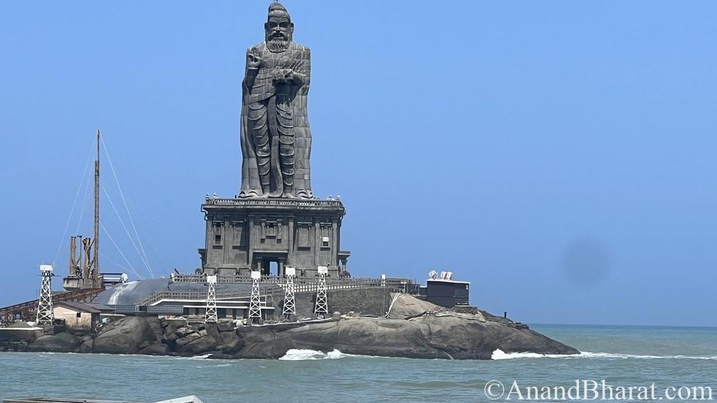 133 feet statue of Thiruvalluvar, legend poet of 300 BC