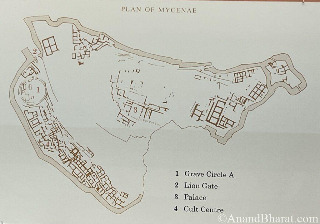 Mycanean map of city