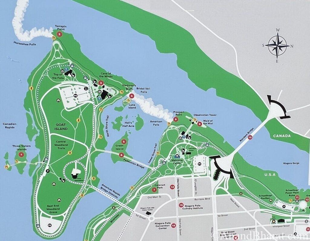 Map of Niagara State Park