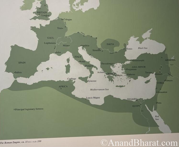 Roman empire from 31 BC to 330 AD